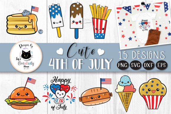 4th of July Kawaii Clipart Summer SVG Review