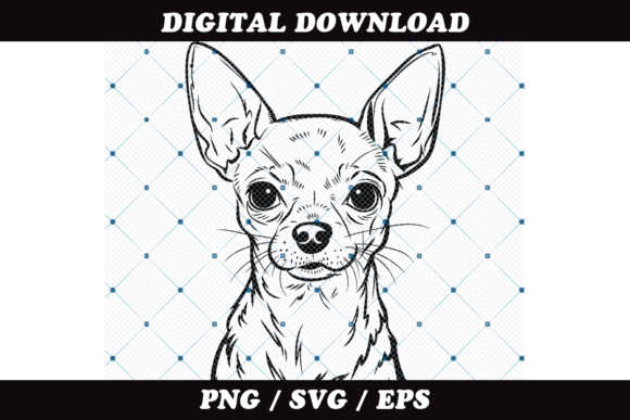 Chihuahua Dog Line Art Illustration Review