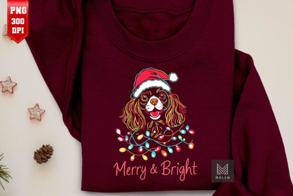 Christmas Cavalier King Dog Sublimation