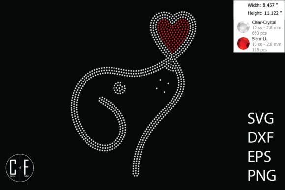 Dog Kissing Heart Rhinestone Template Review