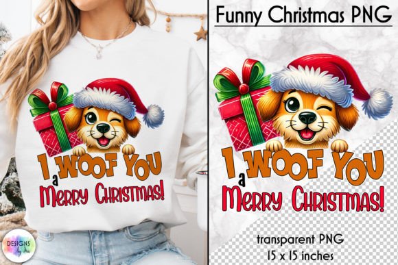 I Woof You a Merry Christmas Funny Dog Design Review