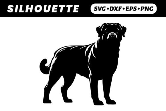 Majestic Rottweiler Silhouette Art